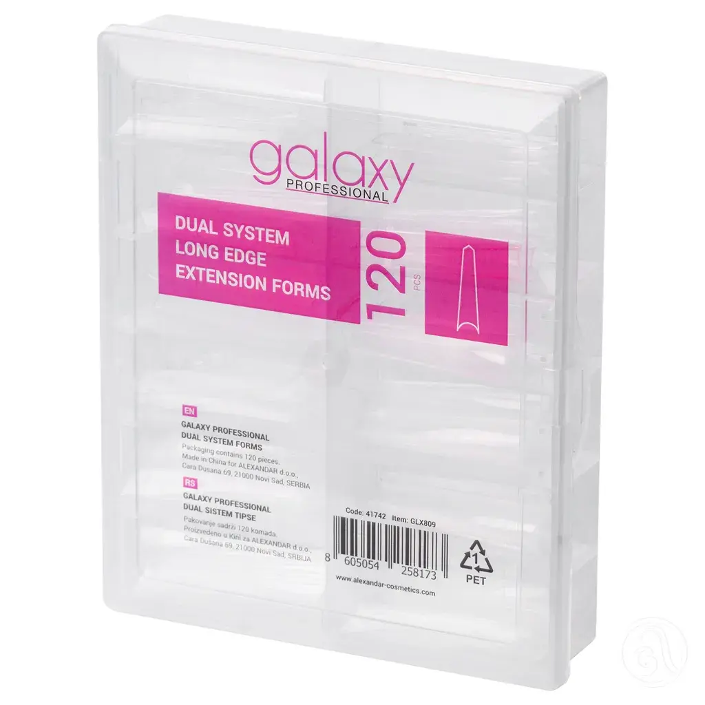 Galaxy Tipse za manikir Dual sistem Long edge extension, 120 komada