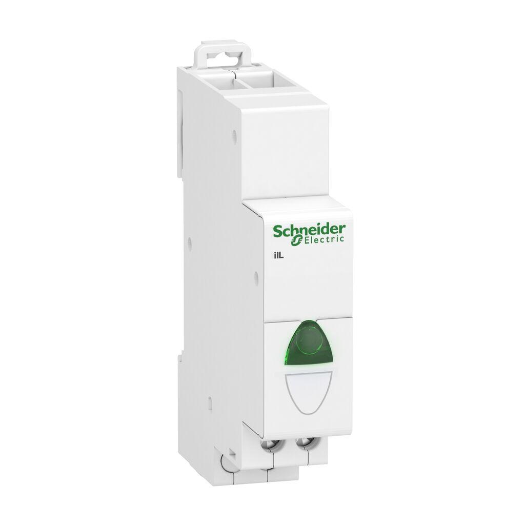 Schneider Electric Signalna lampica A9E18321, Zelena na DIN šinu 110-230V AC