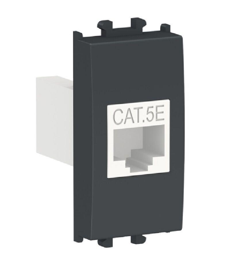 Schneider Electric Utičnica Računarska LMR6232003, RJ45 Cat5e 1M, Crna