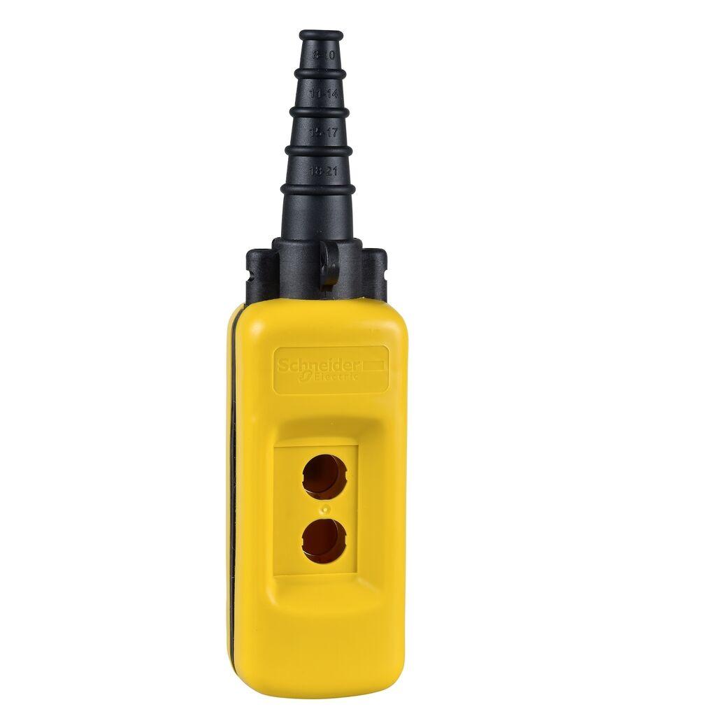 Schneider Electric Upravljačka Konzola XACA02, 2 Mjesta Fi 22mm, Prazna,Žuto-crna