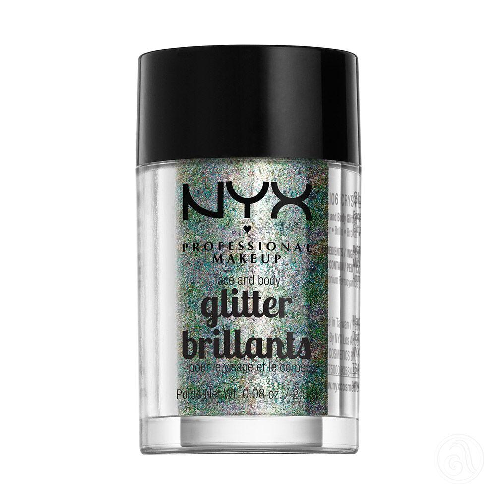 NYX Professional Makeup Gliter za lice i tijelo Face & Body Glitter GLI06 Kristalna, 2.5 g