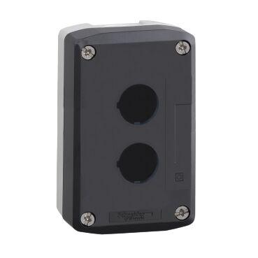 Schneider Electric OG Kutija XALD02, Za Upravljačko Signalne Elemente 2 Mjesta Fi 22mm PVC, Prazna, Sivo-crna