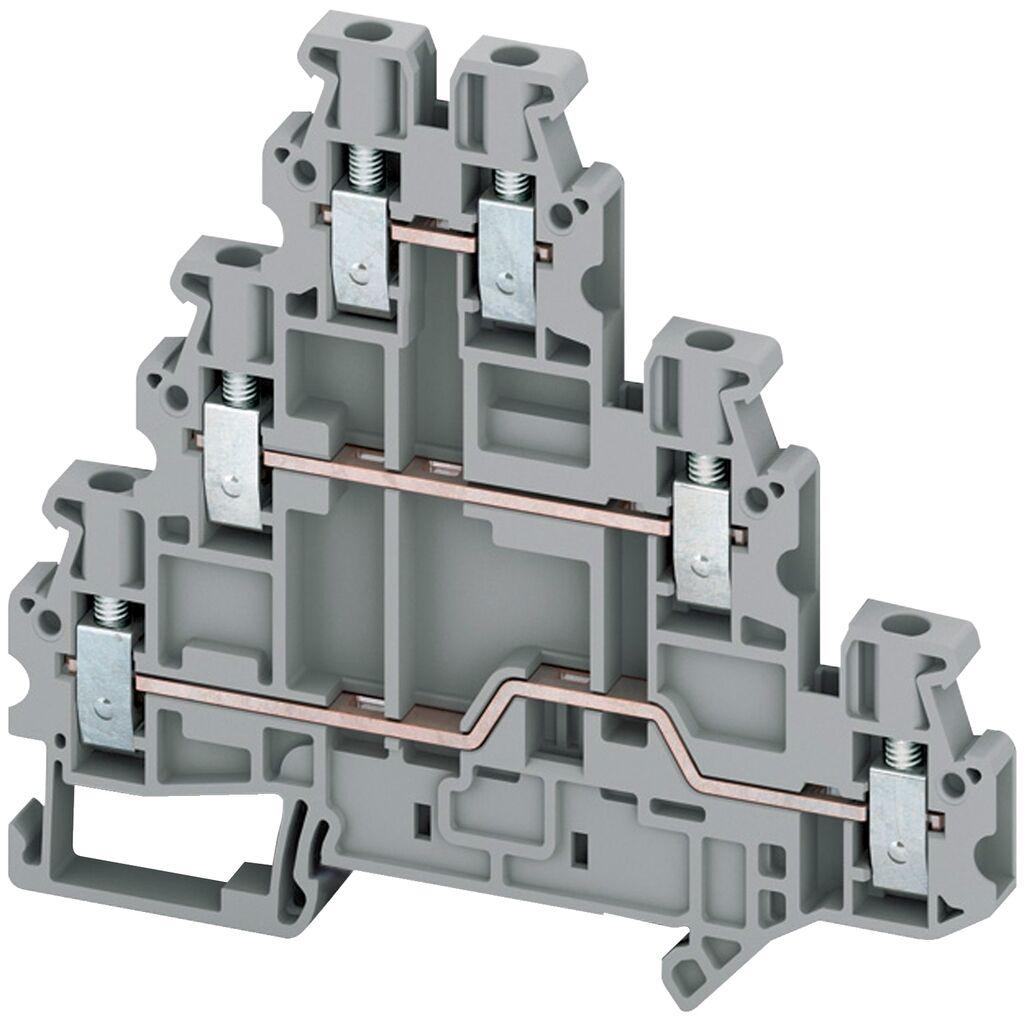 Schneider Electric Vijčana Redna Stezaljka NSYTRV26T, 2.5mm2, 1x1 Trostruka, Siva