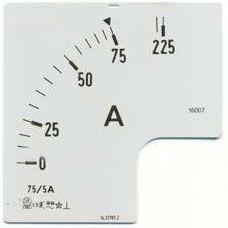Schneider Electric Skala Ampermetra 16007, 0-75-225A 75/5 72x72mm 3In