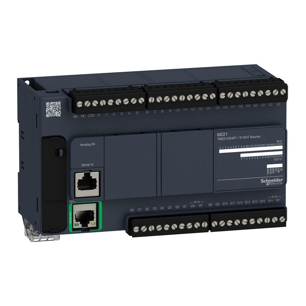 Schneider Electric PLC Kontroler TM221CE40T, M221 40 IO Tranzistorski PNP Ethernet
