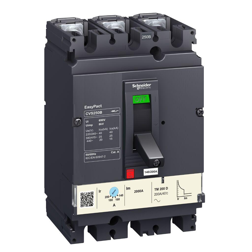 Schneider Electric Kompaktni Prekidač LV525302, 200A 3P3D TM200D CVS250B