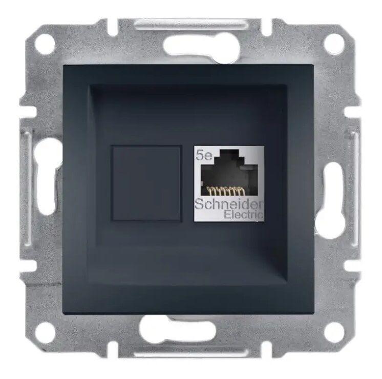 Schneider Electric Utičnica Računarska RJ45, EPH4300171, Bez Okvira, Crna