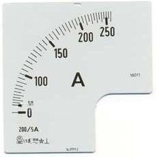Schneider Electric Skala Ampermetra 16011, 0-200A 200/5 72x72mm 1.3In
