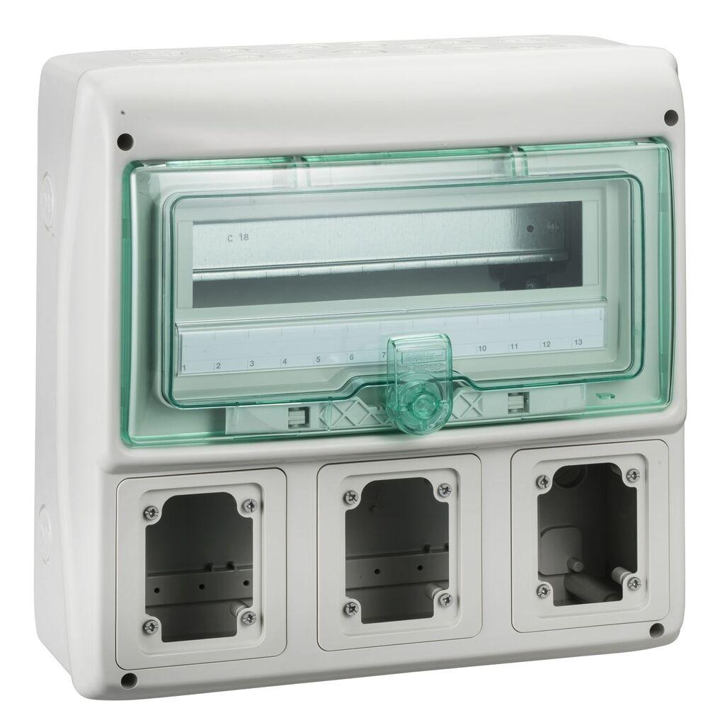 Schneider Electric Kaedra Zidni Plastični Ormar 13180, Za Utičnice 340x335mm Sa 3 Otvora I 12 Modula