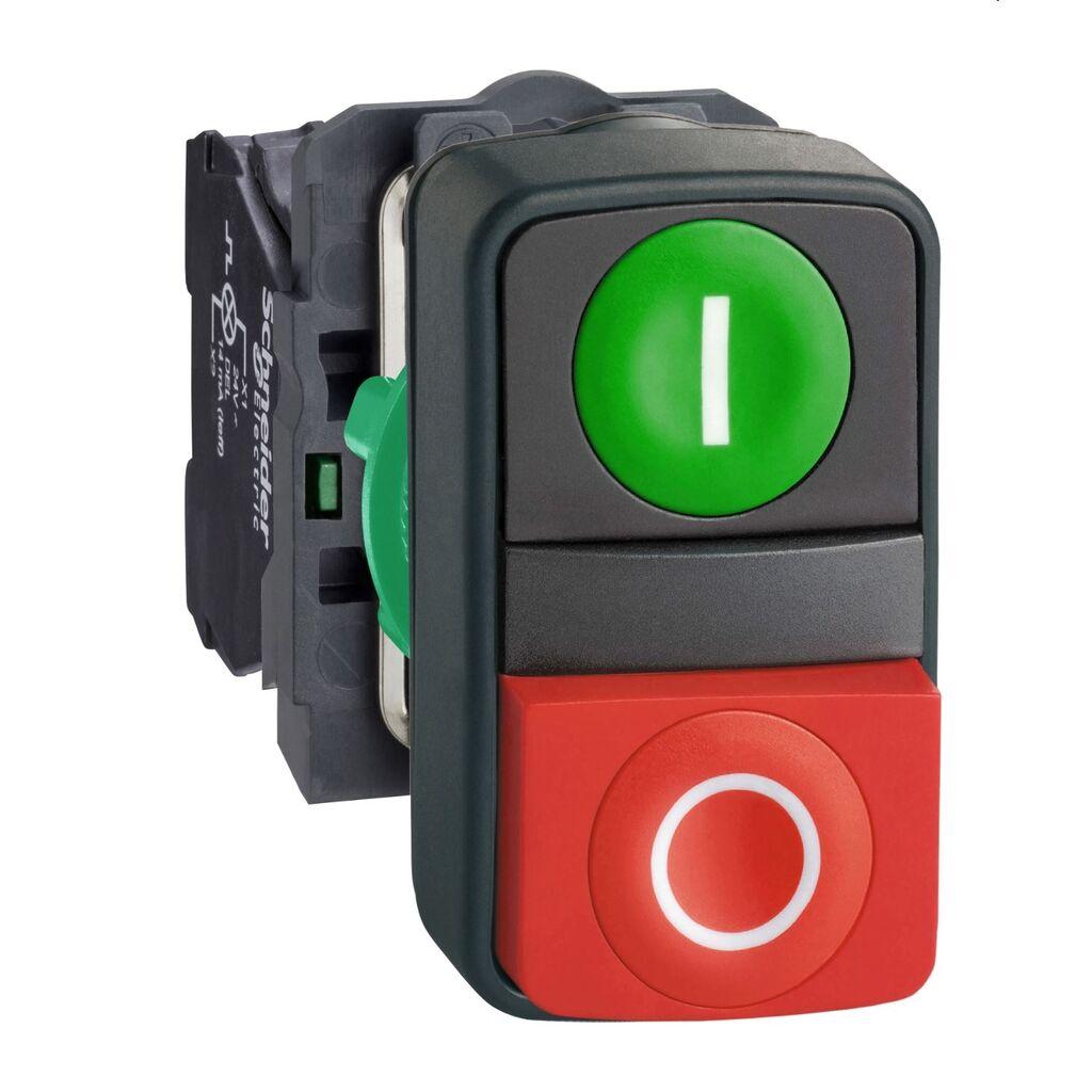 Schneider Electric Taster sa povratom XB5AL73415, Dvostruki fi 22mm 1NO+1NC plastični