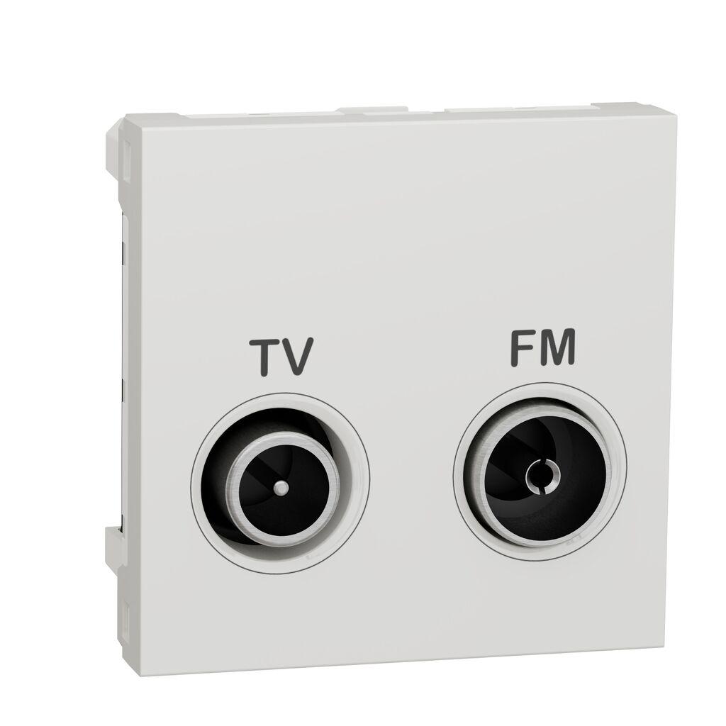 Schneider Electric Utičnica Antenska NU345118, TV/FM Individualna 2M, Bijela