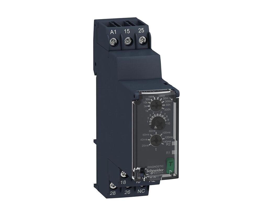 Schneider Electric Vremenski Relej RE22R2QTMR, Zvijezda-Trougao 0.05s-300h 24-240V AC/DC