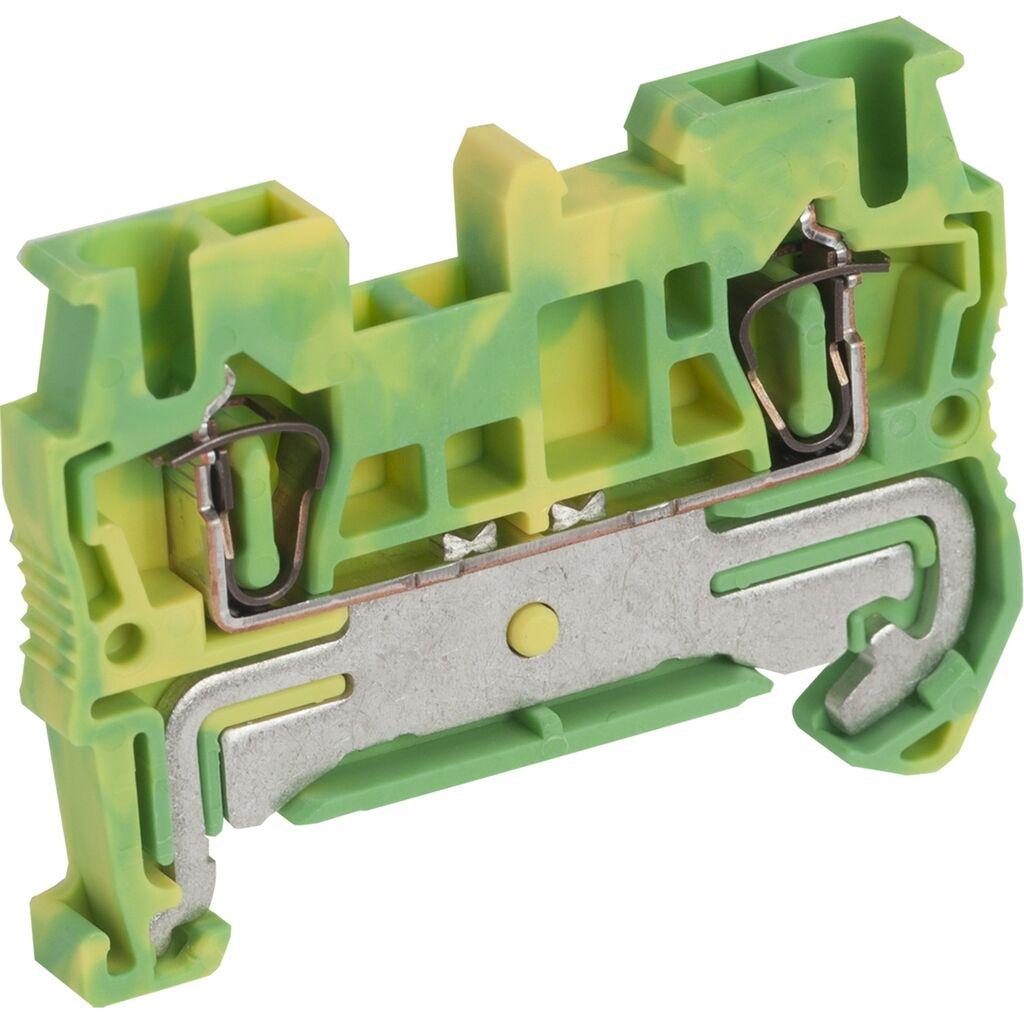 Schneider Electric Opružna Redna Stezaljka NSYTRR22PE, 2.5mm2, 1x1, Žuto-Zelena