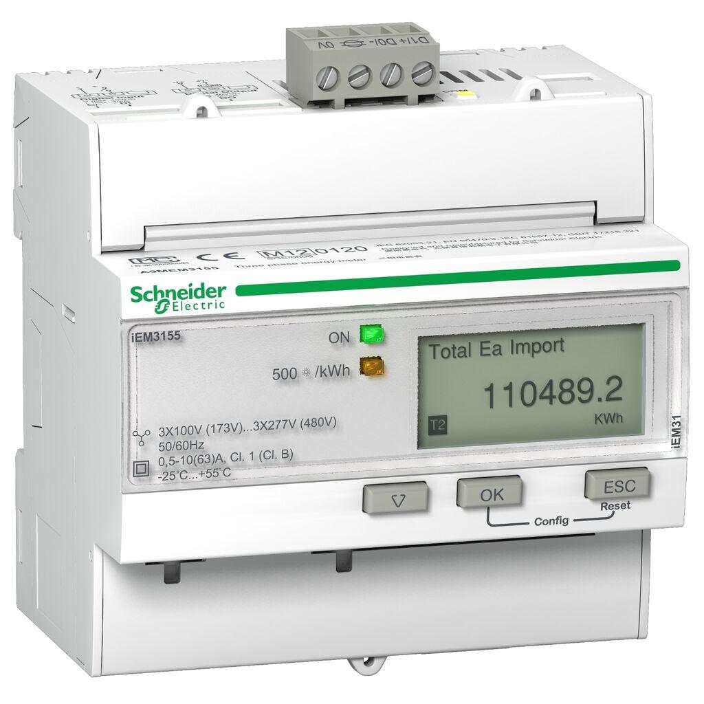 Schneider Electric Brojilo A9MEM3155, Direktno do 63A 3f 4 tarife E.P.U.I Modbus MID