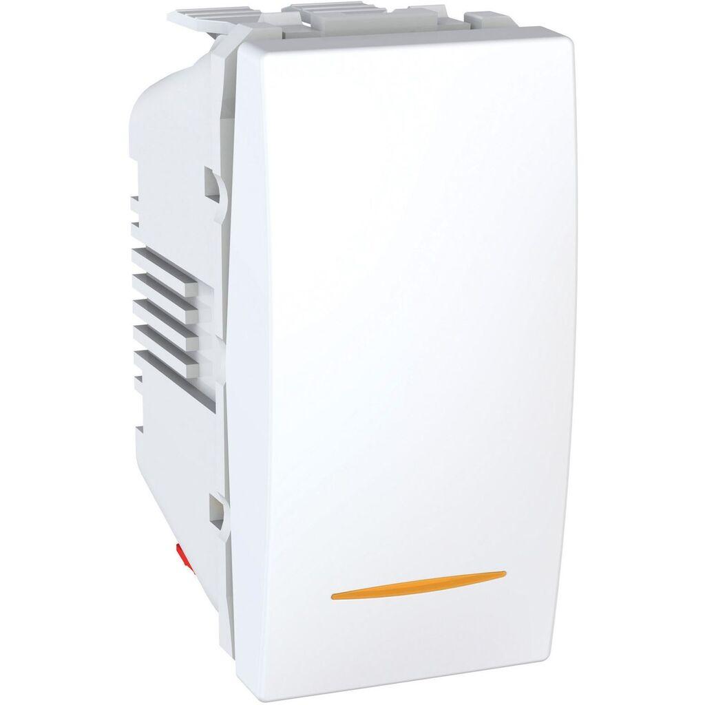 Schneider Electric Jednopolni Prekidač MGU3.101.18S, Sa Indikacijom 10A 1M Modularni, Bijeli