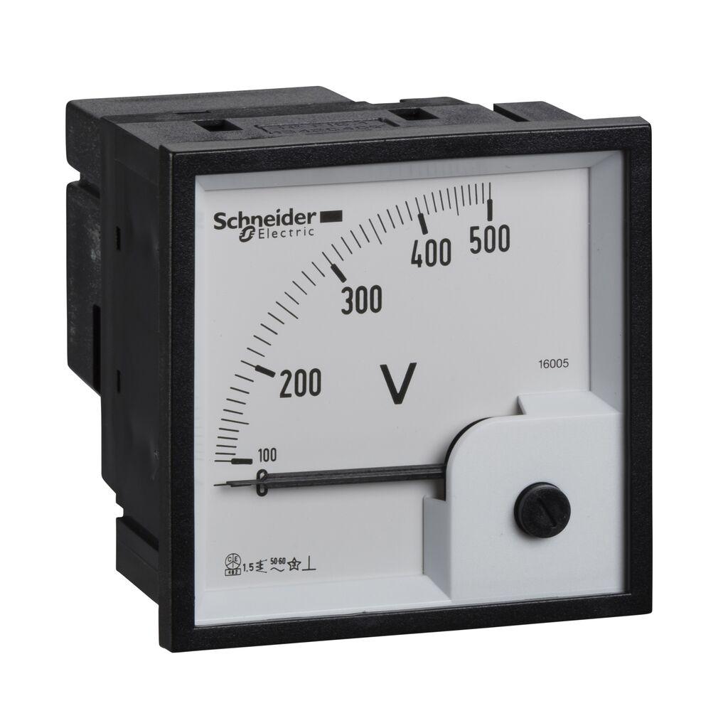 Schneider Electric Voltmetar Analogni 16005, 72x72mm 0-500V