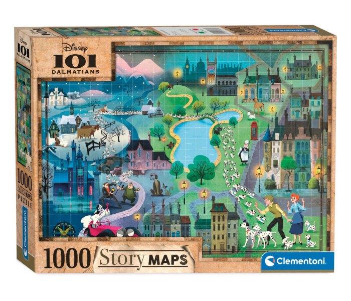 Clementoni Igračka Clementoni puzle 1000 kom., Disney maps 101 dalmatinac
