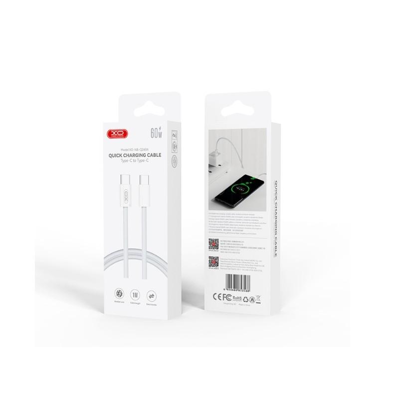 XO USB kabl NB-Q260A USB-C to USB-C, 60W, Pleteni