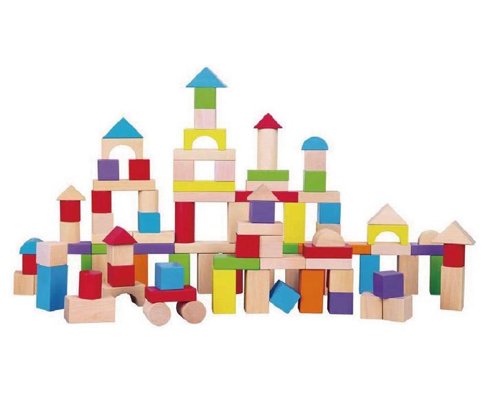 VIGA drvena geometrijska tijela, edukativni set od 100 elemenata