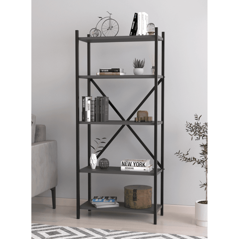 Max Dekorativne police Troya 15-17-08, Antracit