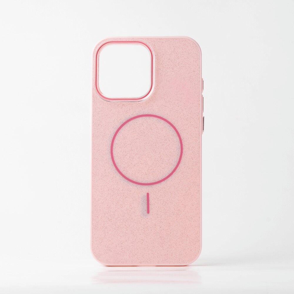 Zaštitna maska za telefon iPhone 16 Pro Glitter MagSafe, Roza