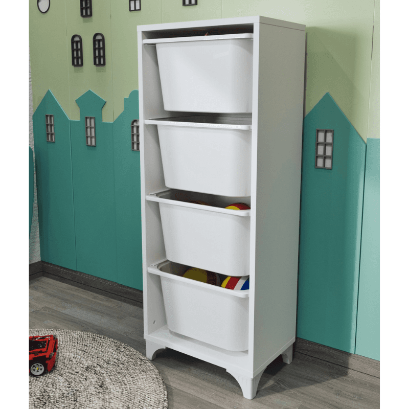 Max Višenamjenski ormarić Dora 12-04-01, 4 korpe, Bijeli