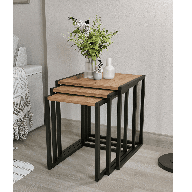 Max Metalni sto za kafu 22-30-02, Set 3 komada