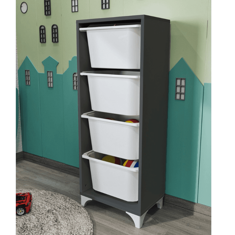 Max Višenamjenski ormarić Dora 12-04-08, 4 korpe, Antracit