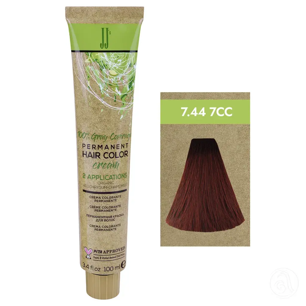 JJ's Farba za kosu 1-1N 7.44 7CC, Intenzivna bakarna srednja plava