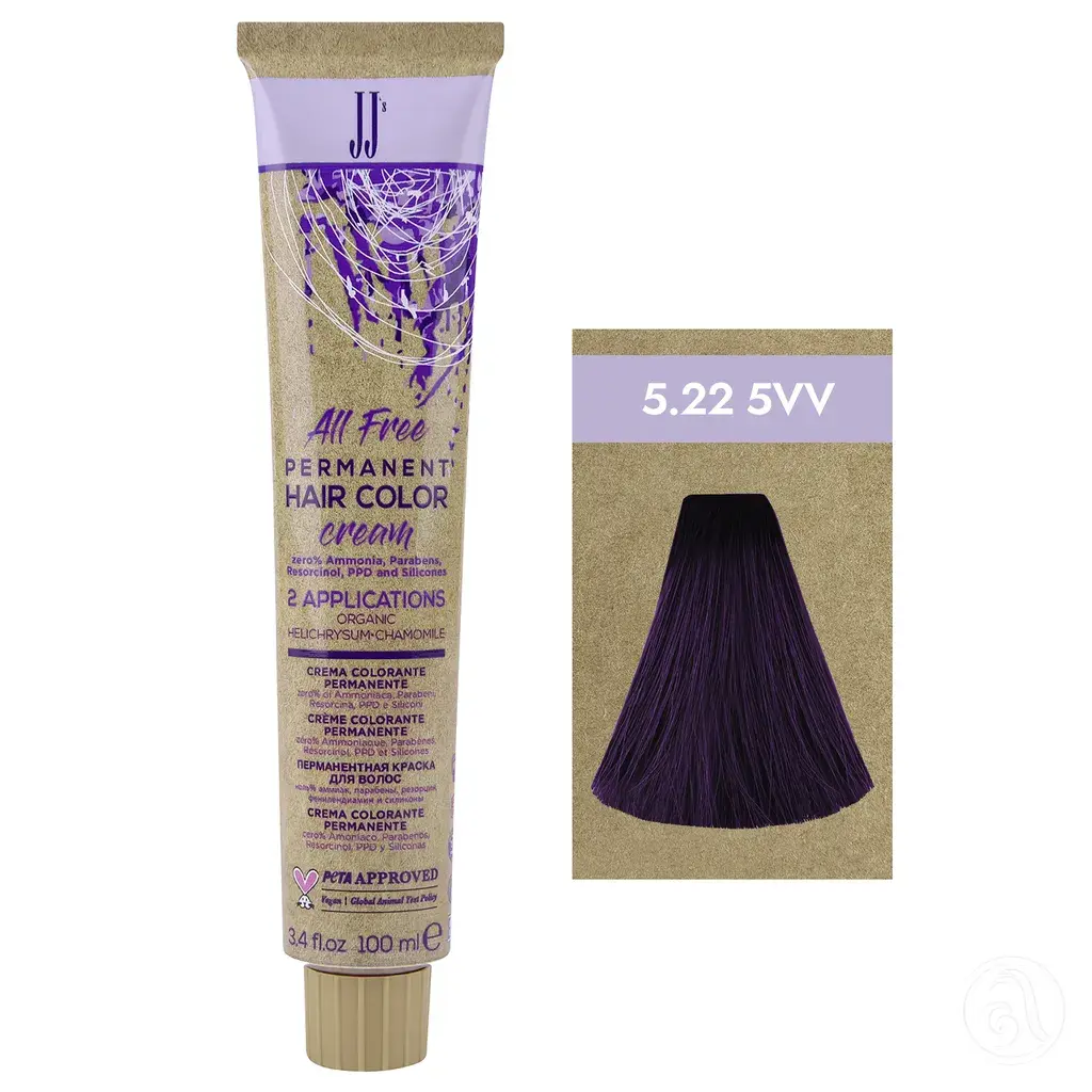 JJ's Farba za kosu 1-1N 5.22 5VV, Intenzivna ljubičasta svijetlobraon