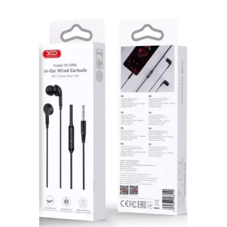 XO In-Ear Slušalice sa mikrofonom EP86, Crne