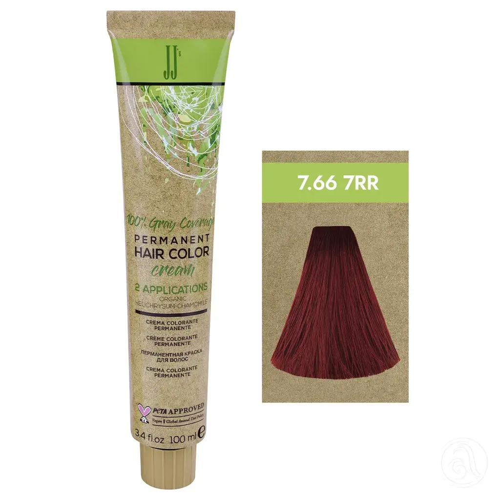 JJ's Farba za kosu 1-1N 7.66 7RR, Intenzivna crvena srednja plava