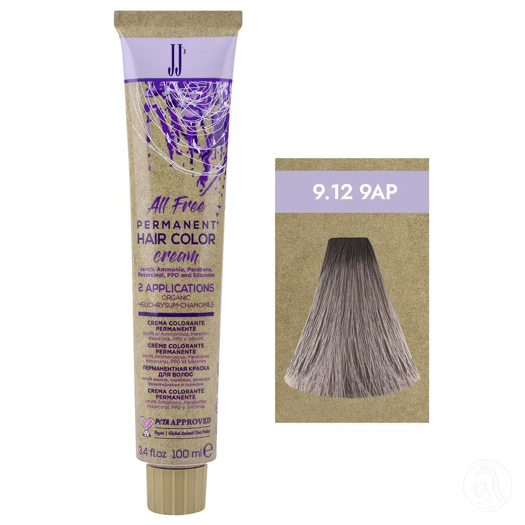 JJ's Farba za kosu 1-1N 9.12 9AP, Pepeljasta biserna veoma svijetloplava