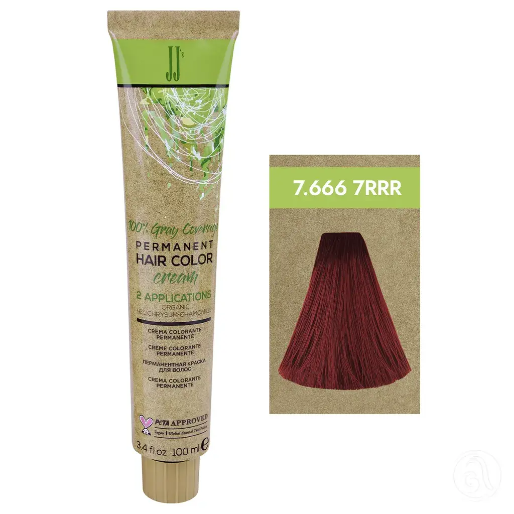 JJ's Farba za kosu 1-1N 7.666 7RRR, Ekstra intenzivna crvena srednja plava