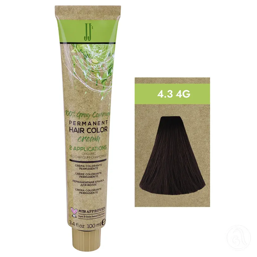 JJ's Farba za kosu 1-1N 4.3 4G, Zlatna srednja braon