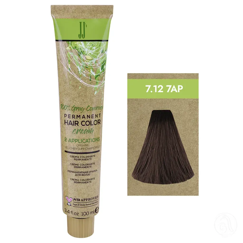 JJ's Farba za kosu 1-1N 7.12 7AP, Pepeljasta biserna srednja plava