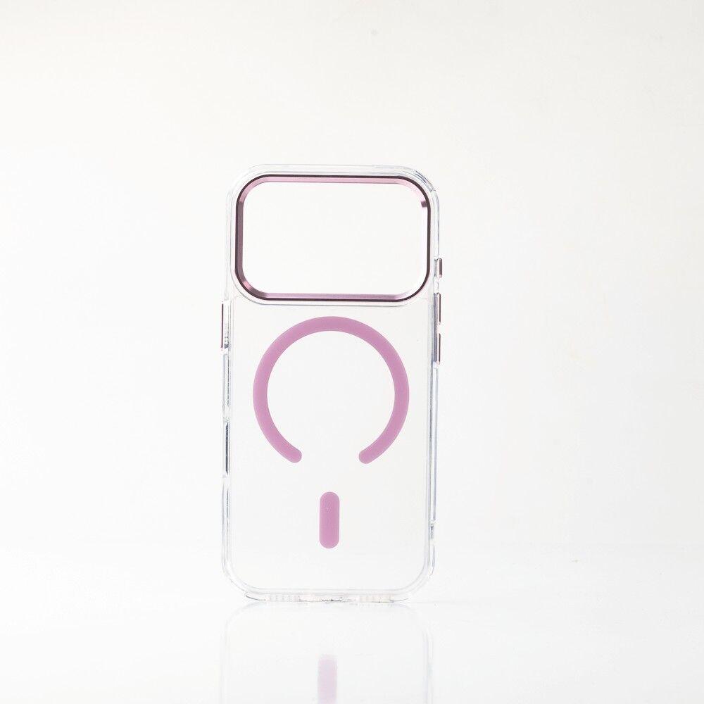 Zaštitna maska za telefon iPhone 17 Pro Max Frame Cam MagSafe, Roza