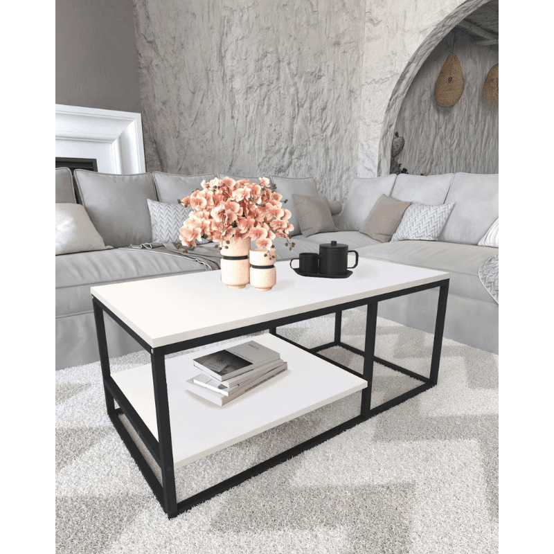 Max Dekorativni klub sto Nisa 22-03-01, Crno-Bijeli