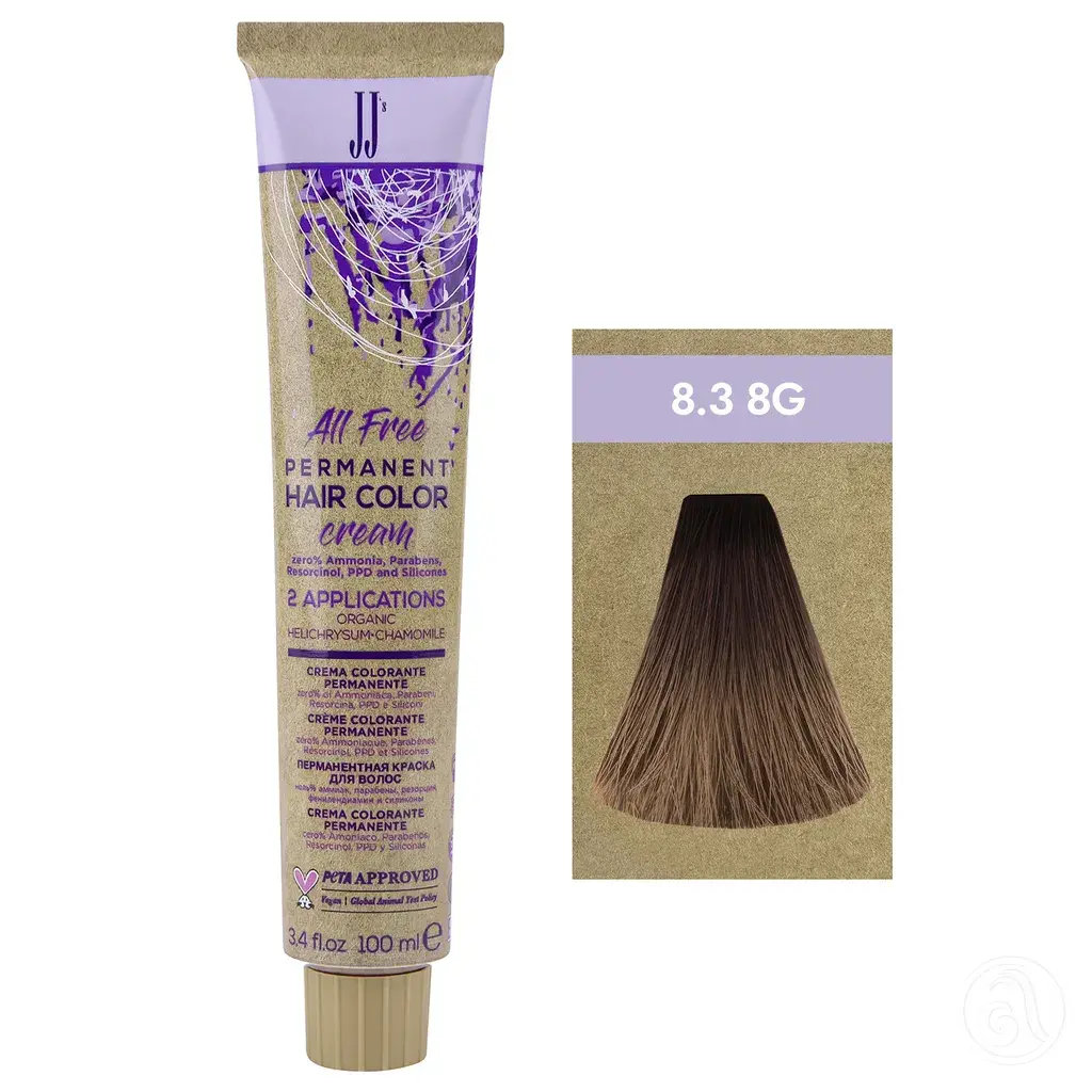 JJ's Farba za kosu 1-1N 8.3 8G, Zlatna svijetloplava