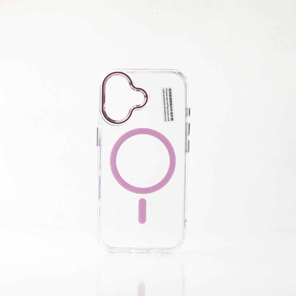 Zaštitna maska za telefon iPhone 17 Frame Cam MagSafe, Roza