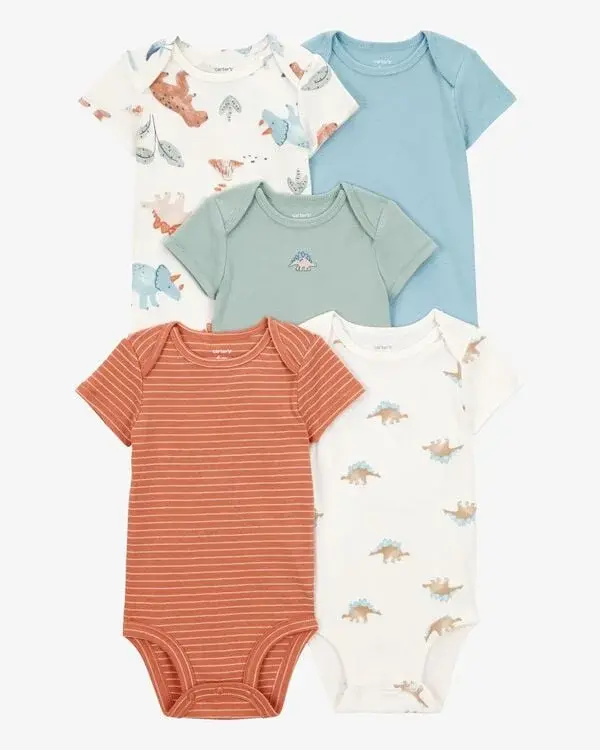 Carter Set bodija za bebe, 5 Komada, Šareni