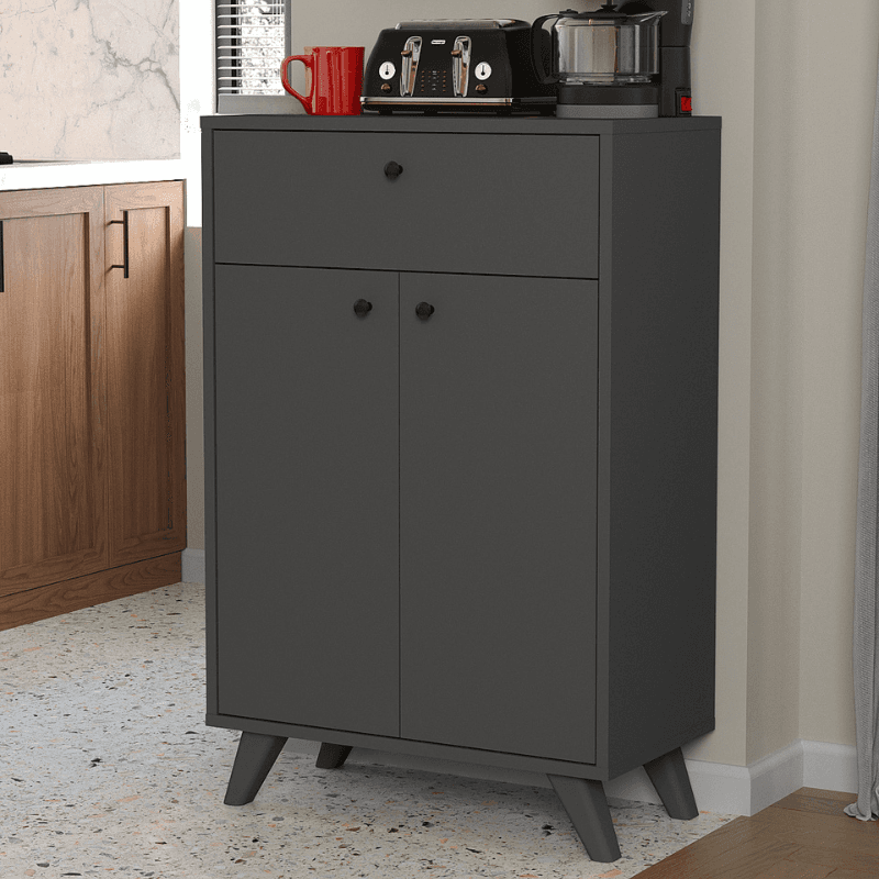 Max Višenamjenski ormarić Ezgi 12-05-08, 2 vrata i fioka, Antracit