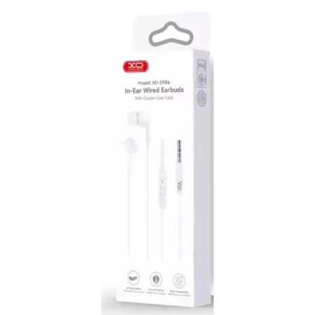 XO In-Ear Slušalice sa mikrofonom EP86, Bijele