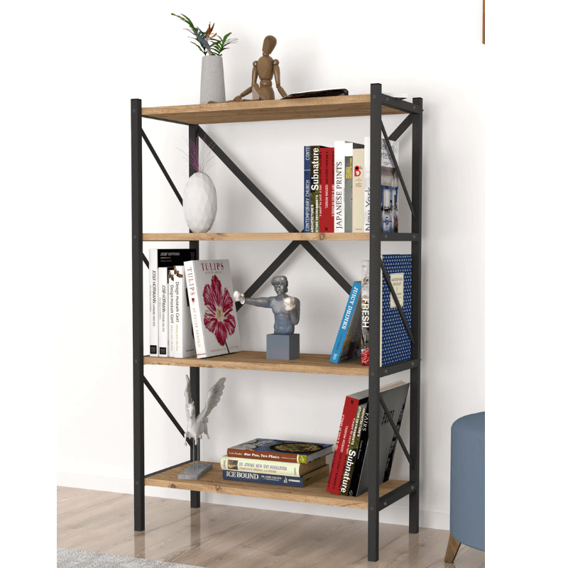 Max Dekorativna polica za knjige 15-09-02, Smeđa