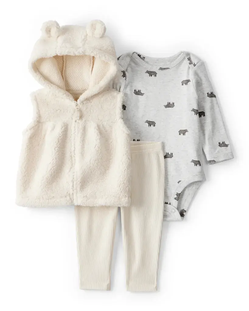Carter's Komplet za bebe, Krem-Sivi