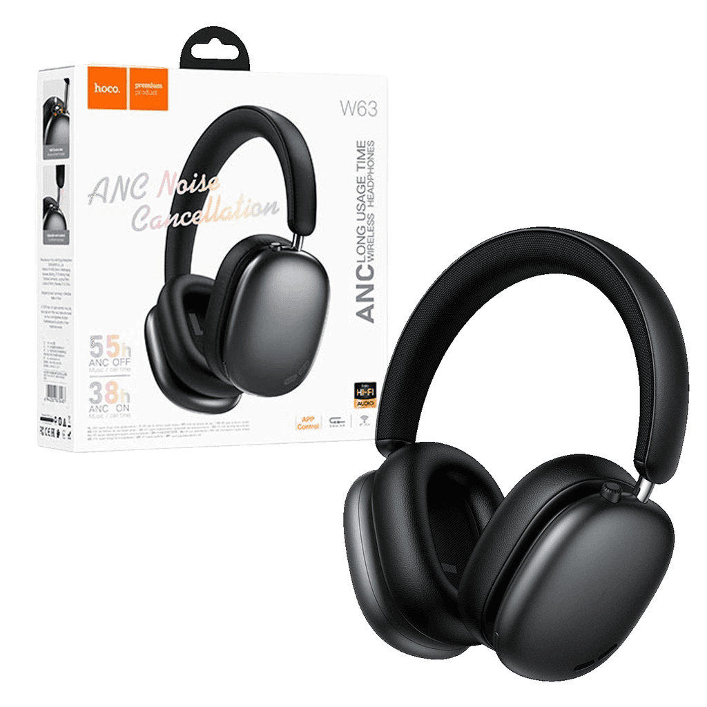 Hoco Bežične slušalice W63, Bluetooth, ANC, Crne