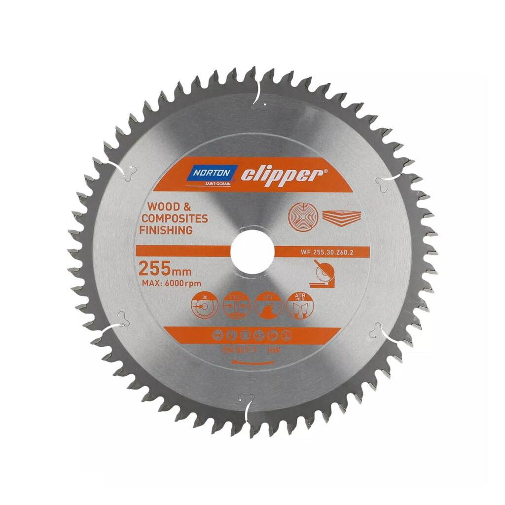 Norton Rezni list za drvo Clipper Pro, 255x30 mm, 60z