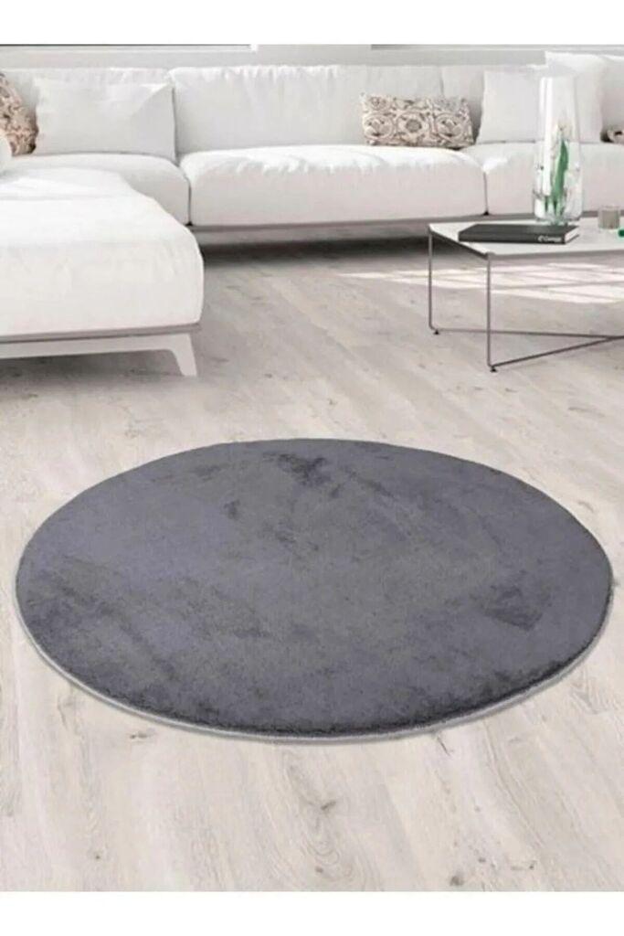 Conceptum Hypnose Tepih Oval, O80 cm, Tamno siva