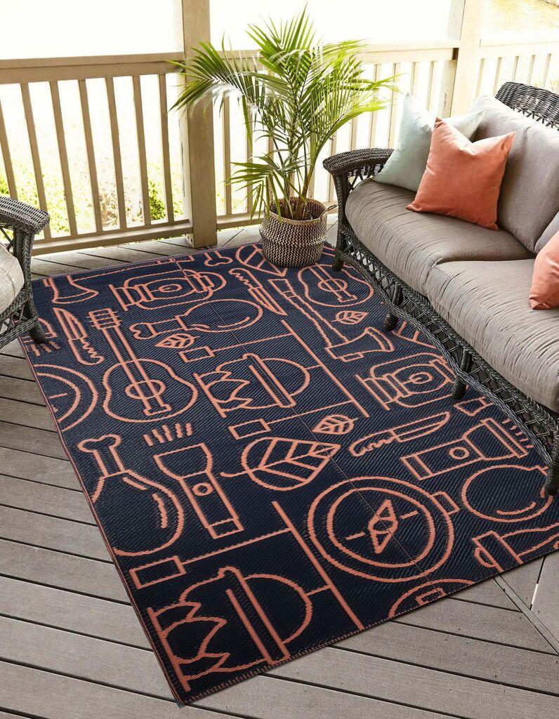 Conceptum Hypnose tepih Savana 8810, 150x210 cm, crno-narandžasti