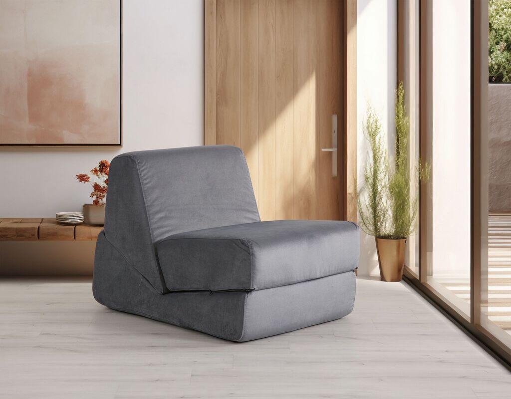 Atelier del Sofa Fotelja na razvlačenje Origami, 100x70x70 cm, Antracit